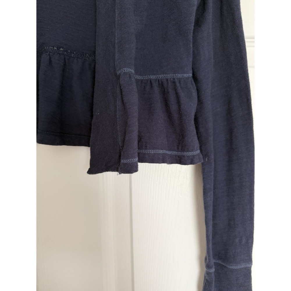 American Eagle Navy Blue Open Front Jersey Cardigan Lightweight Casual Layer S/P - Picture 4 of 9